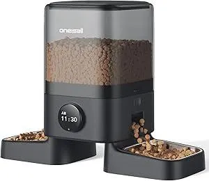 oneisall Automatic Cat Feeders 2 Cats, 20 Cups/5L Cat Auto Feeder, Automatic Cats Food Dispenser for Small Pets Indoor, Timed Pet Feeder for Dry Food
