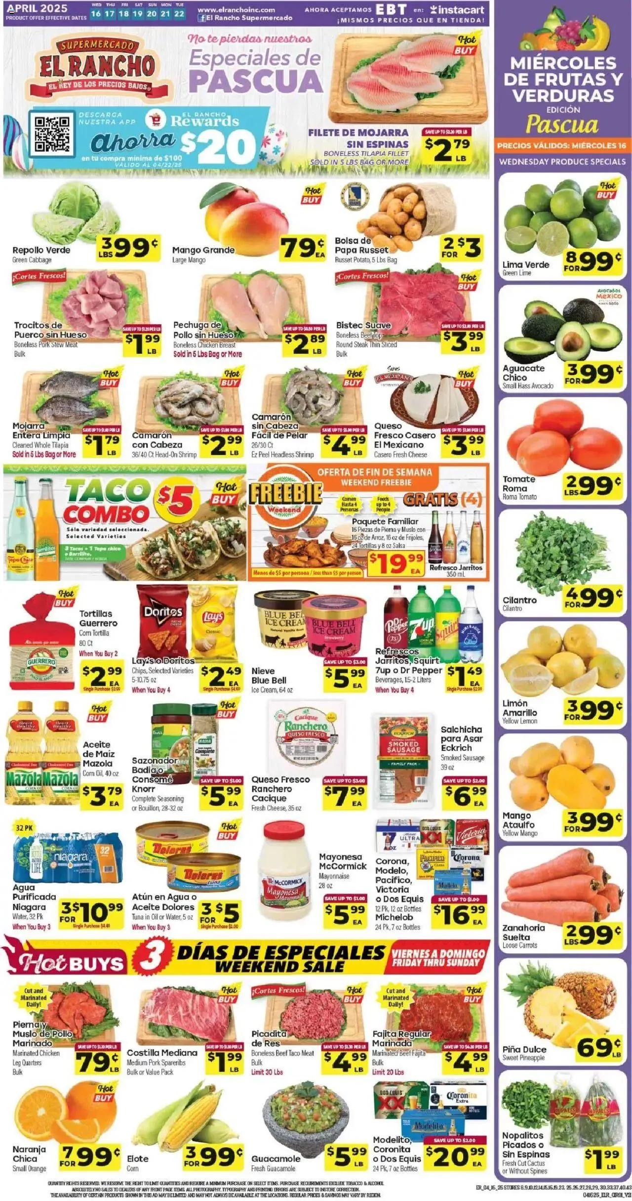 Weekly ad El Rancho Weekly Ad 4 from April 16 to April 22 2025 - Page 1