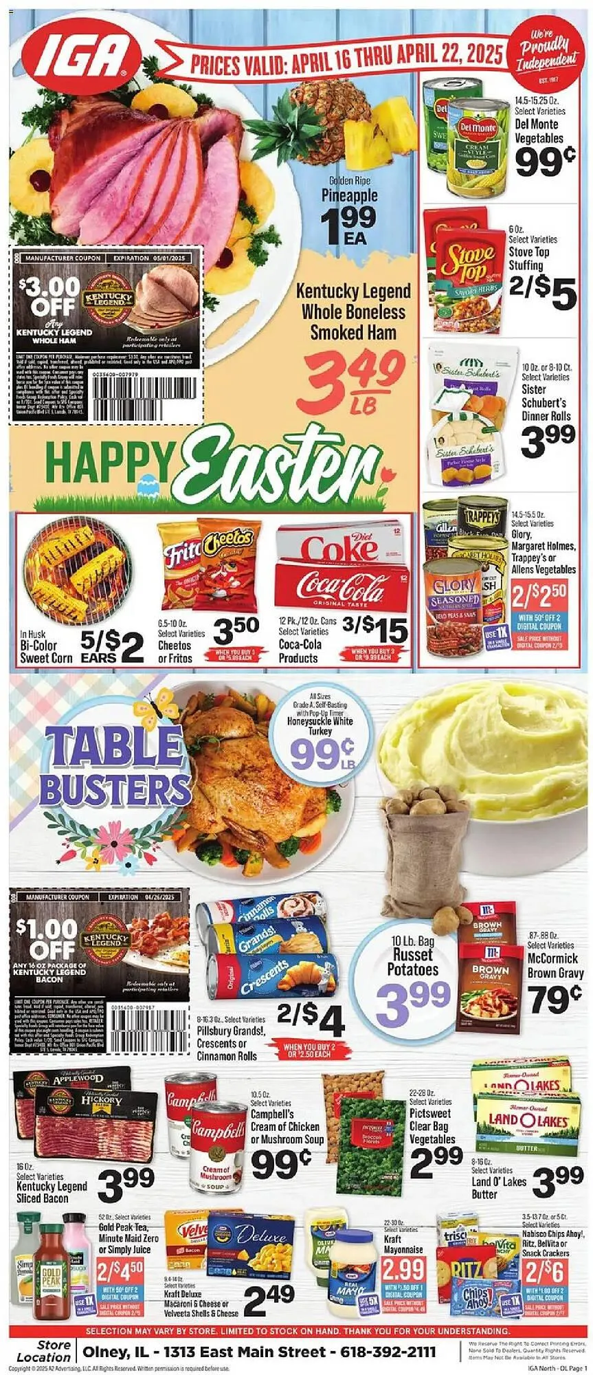 Weekly ad IGA Weekly Ad from April 16 to April 22 2025 - Page 1