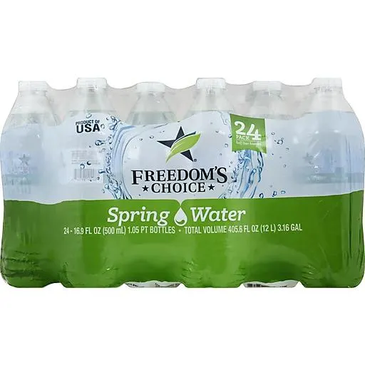 Freedom's Choice Spring Water 16.9 oz bottle 24 pack