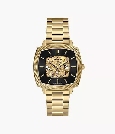 Nick Jonas x Fossil Machine Luxe Automatic Gold-Tone Stainless Steel Watch