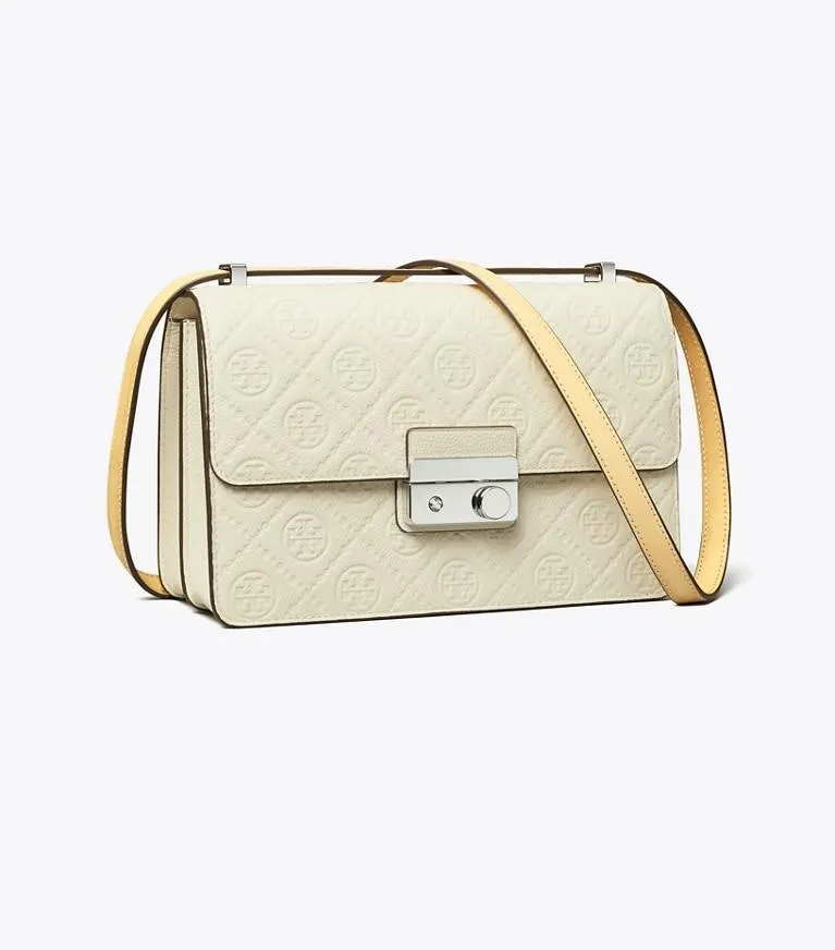 T MONOGRAM PEBBLE SHOULDER BAG