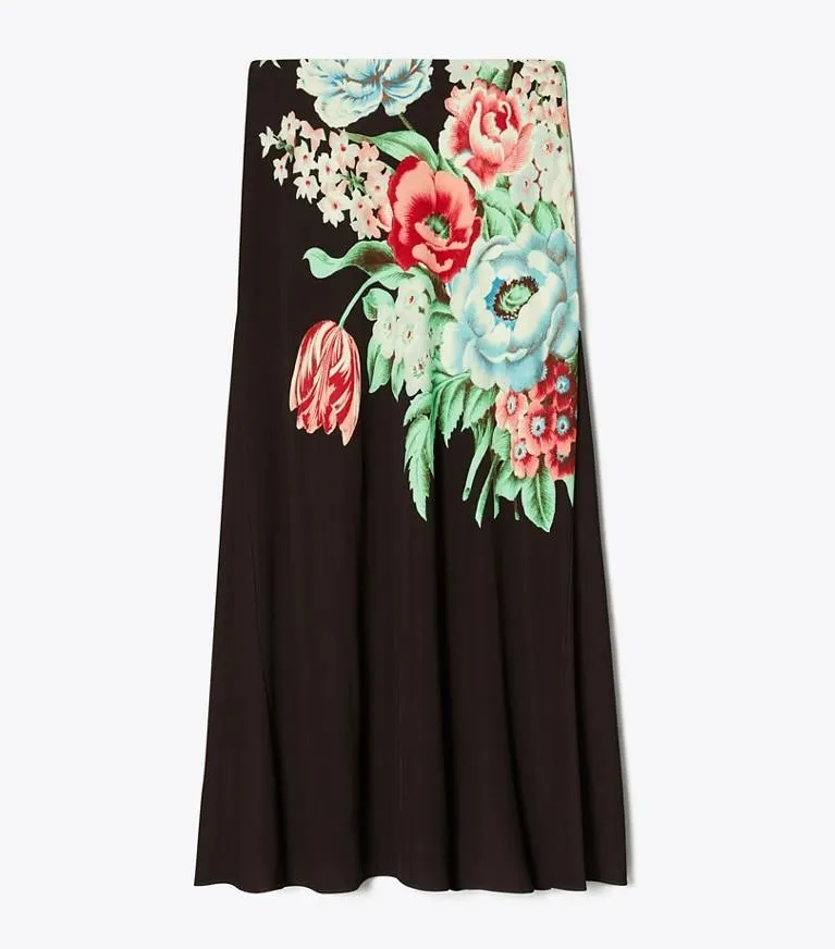 PRINTED JERSEY SKIRT