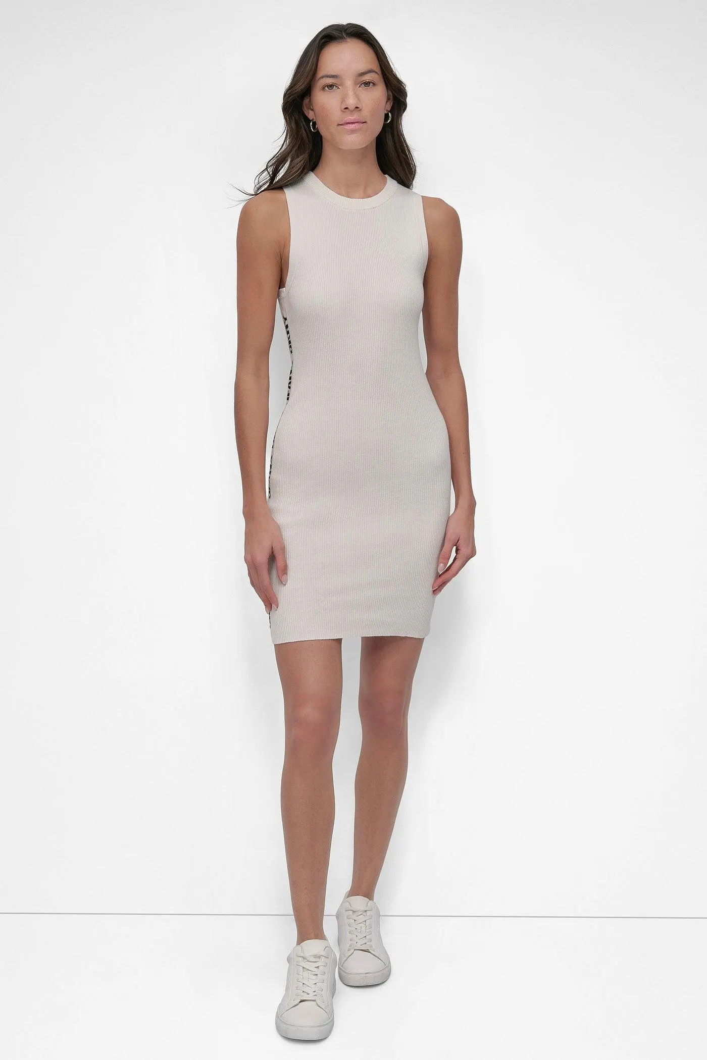 SIDE LOGO RIB MINI DRESS