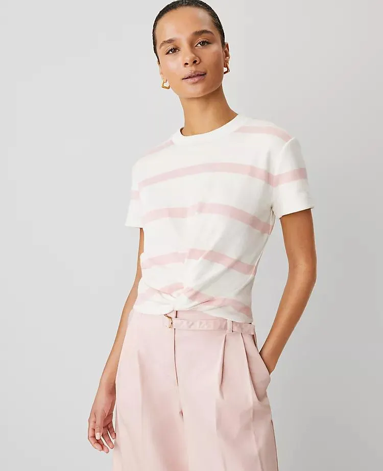 Weekend Collection Striped Twist Tee