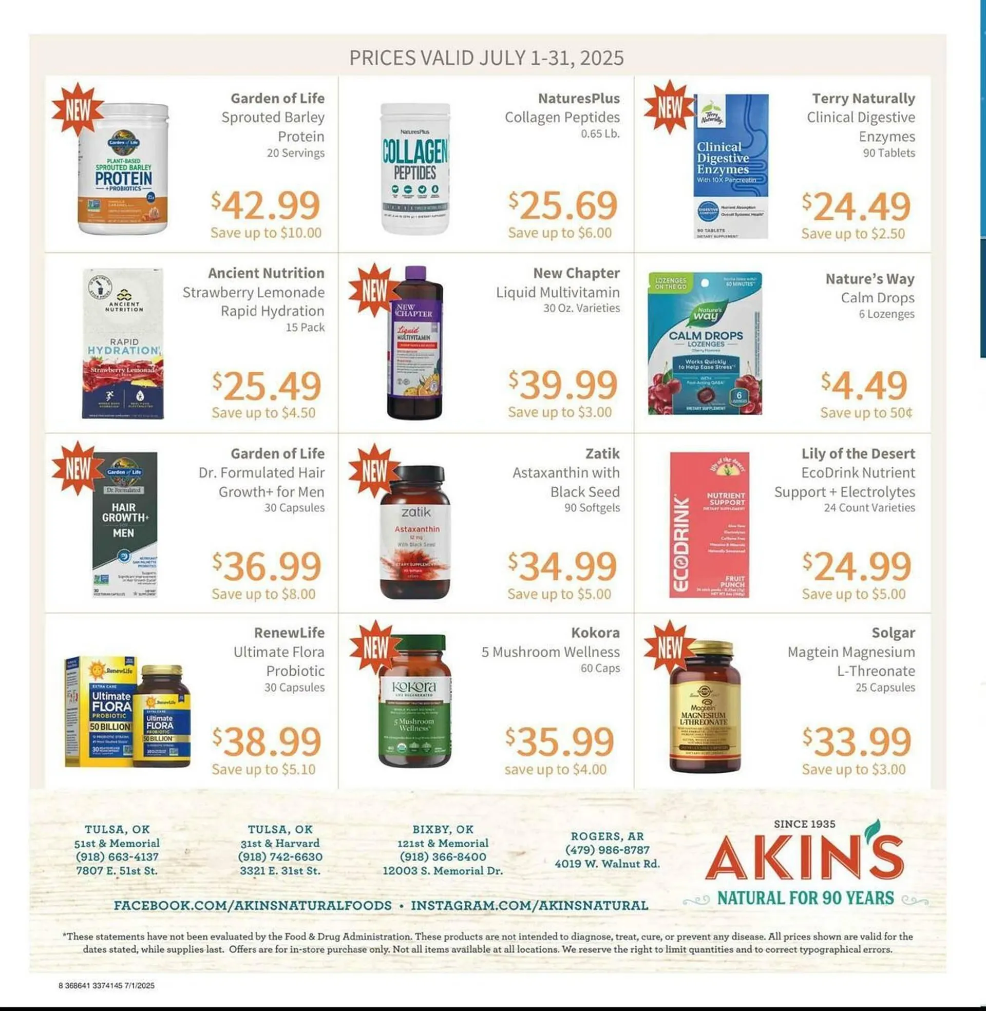Weekly ad Akin's Natural Foods Weekly Ad from July 1 to July 31 2025 - Page 8