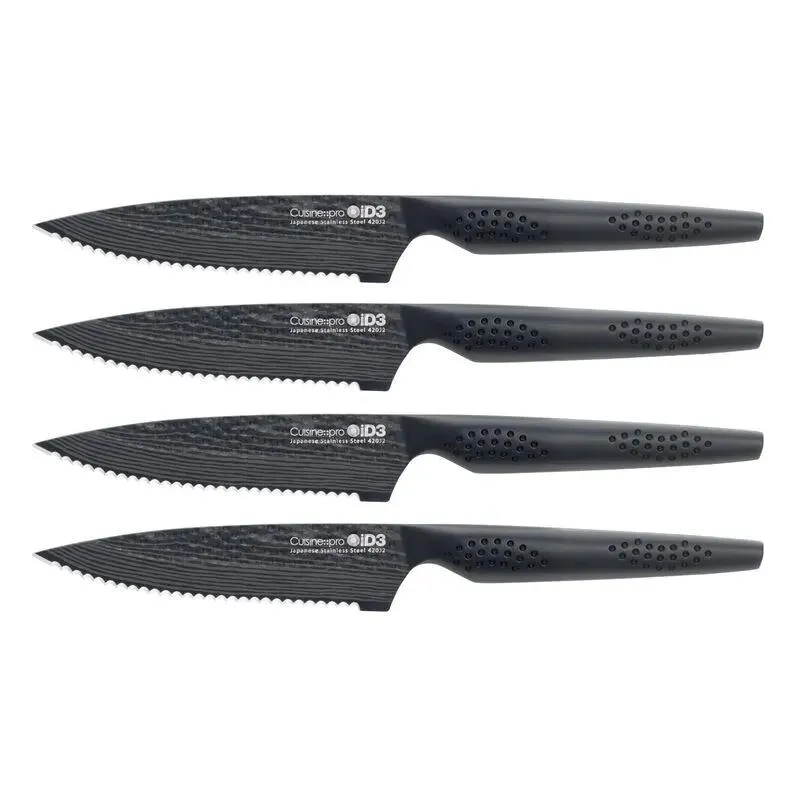 iD3® BLACK SAMURAI™ Steak Knife Set 4 Piece