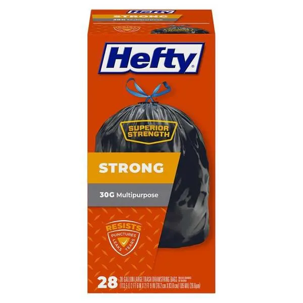 28-Count 30 Gallon Strong Large Trash Bags