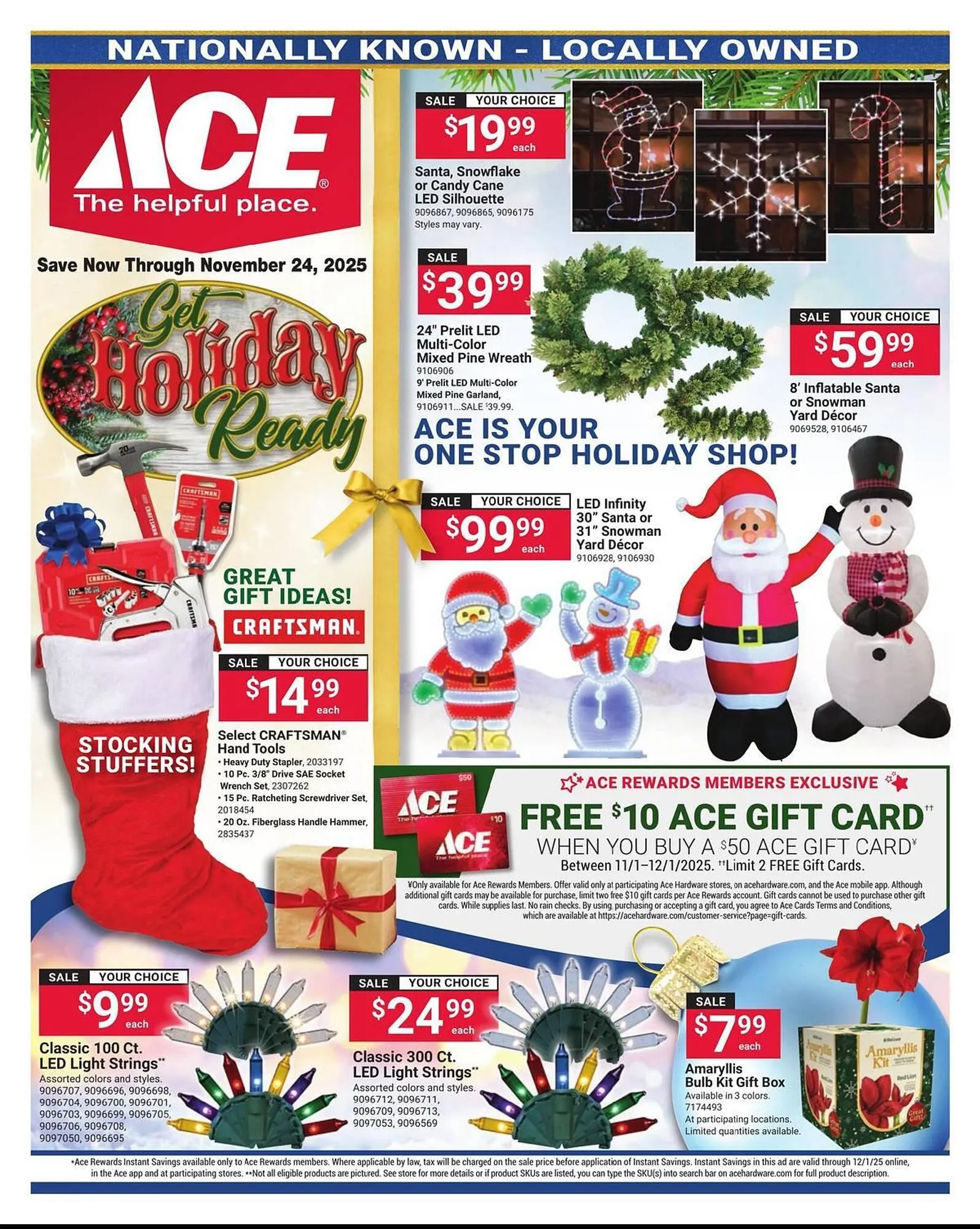 Weekly ad Ace Hardware flyer from November 11 to November 24 2025 - Page 1
