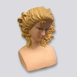 Blonde Hair Vinyl Lady Angel Doll Head