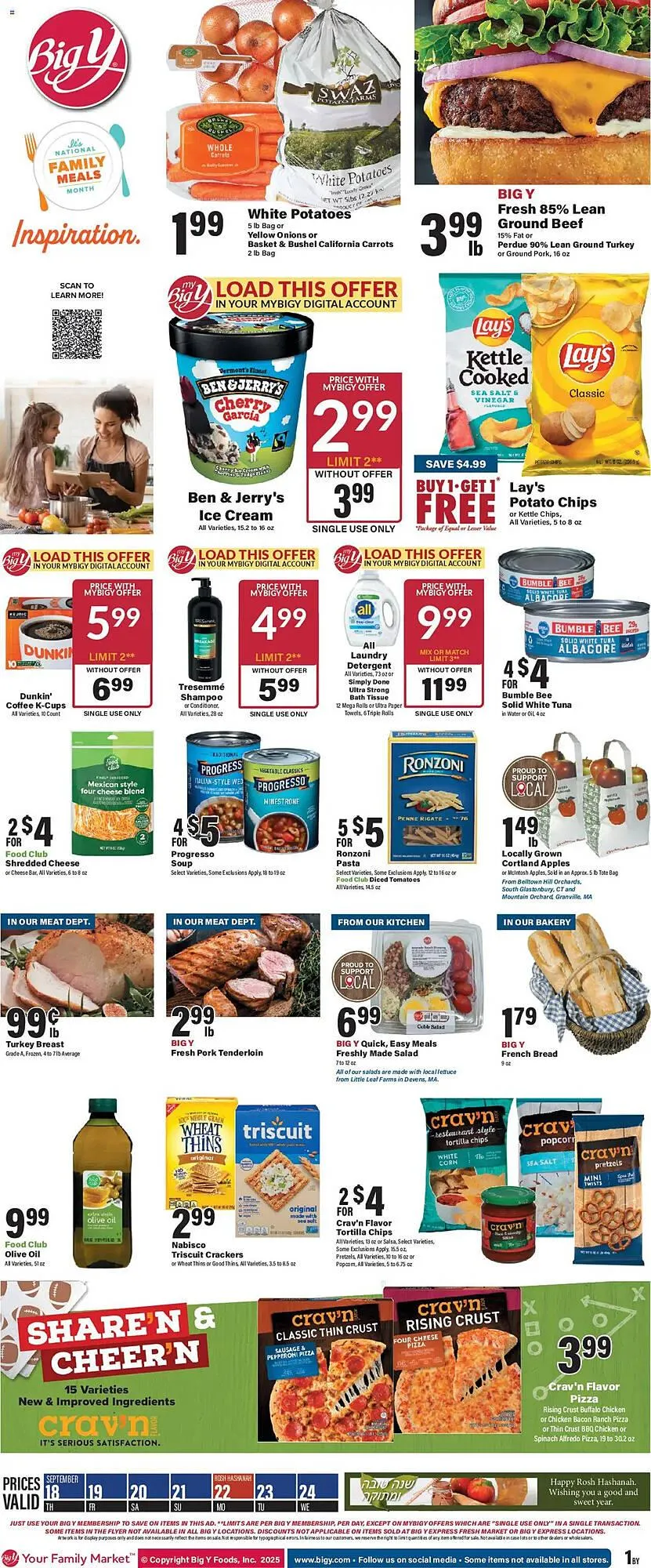 Weekly ad Big Y flyer from September 18 to September 25 2025 - Page 1