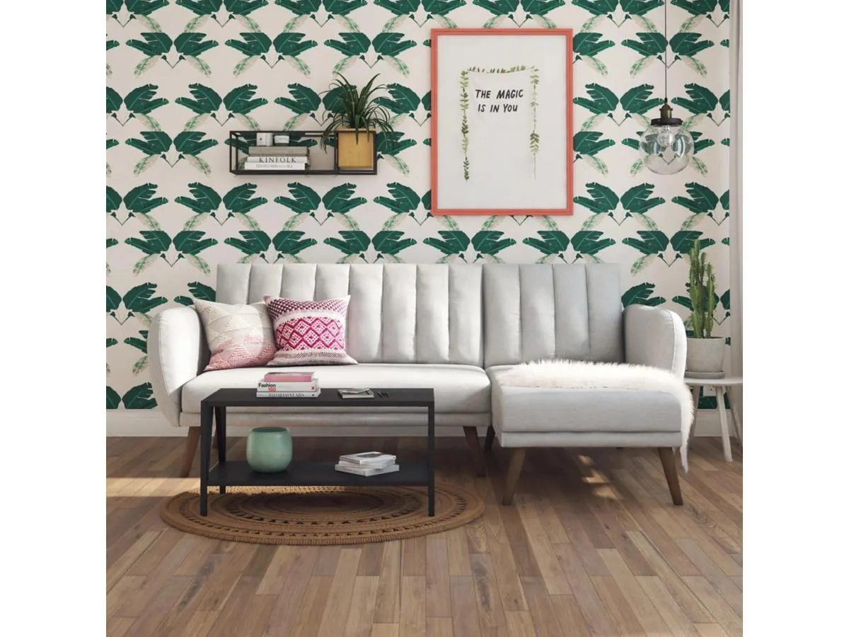 Novogratz Brittany Sectional Futon Sofa