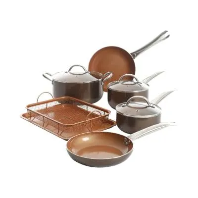 Gibson Home 10 pc Copper Cookware Set