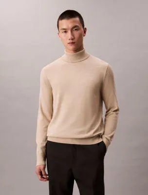 Extra Fine Merino Blend Turtleneck Sweater