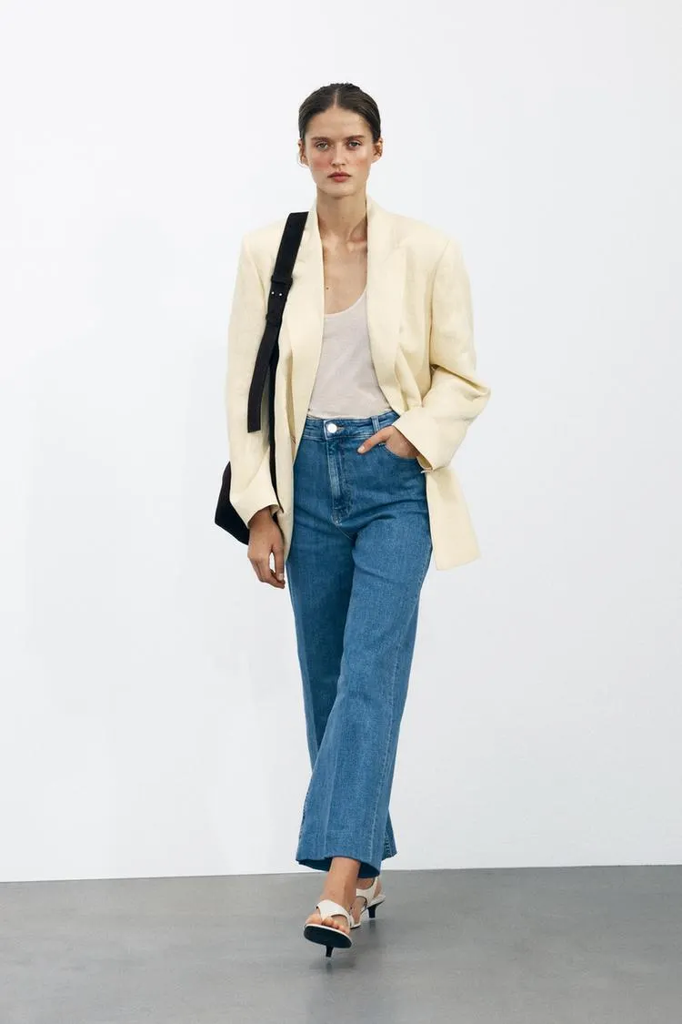ZW COLLECTION HIGH-WAISTED PALAZZO JEANS