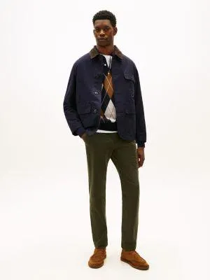Garment-Dyed Relaxed Tapered Knit Pant