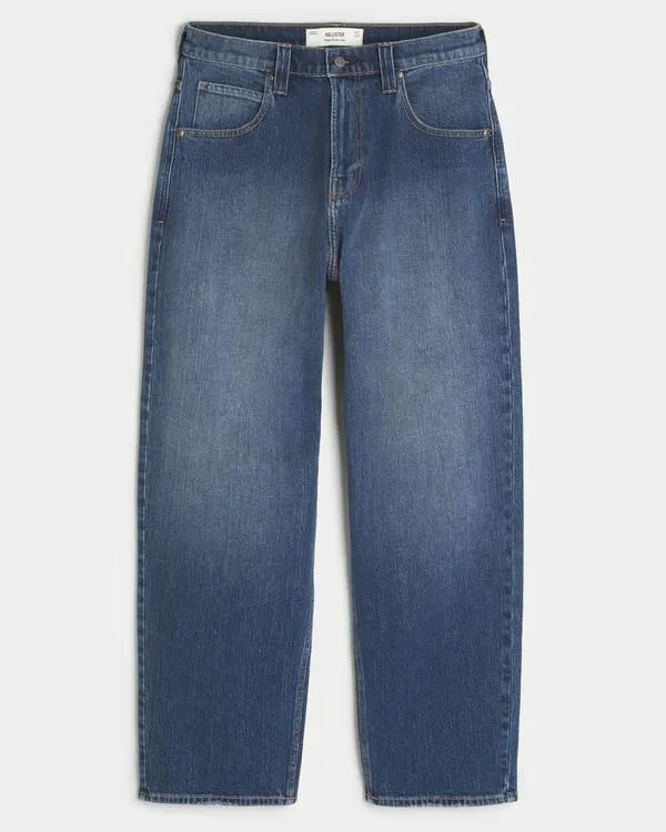 Dark Wash Skater Baggy Jeans