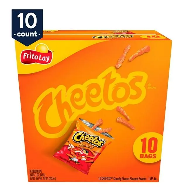 Cheetos Crunchy Cheese Flavored Snacks, 1 oz 10 Count