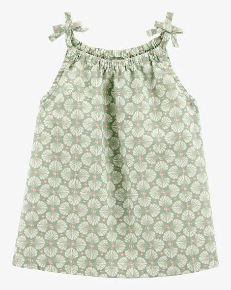 Baby Tropical Print Tank - Green