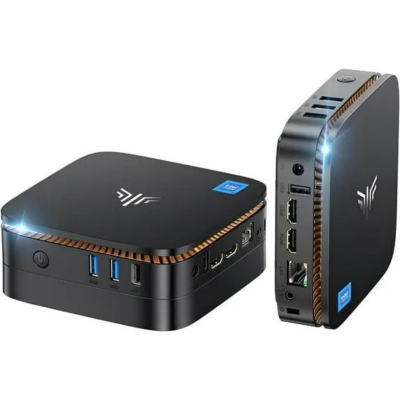 Mini PC AK1 Plus Windows 11, intel 12th Gen N95 Processor(Up to 3.4GHz), Mini Desktop Computers 8GB DDR4 256GB SSD Support 4K Display