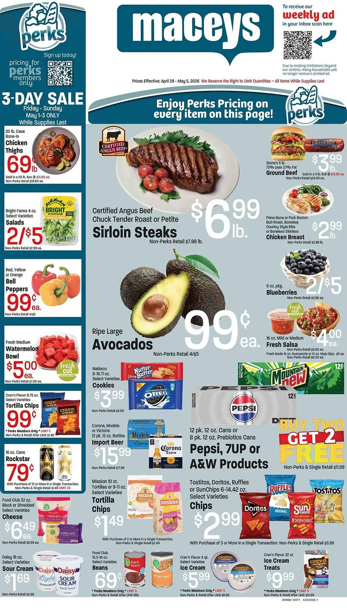 Weekly promotion Maceys weekly ad spanning from April 29 to May 5 2026 - Page 1 for Catalogue 365