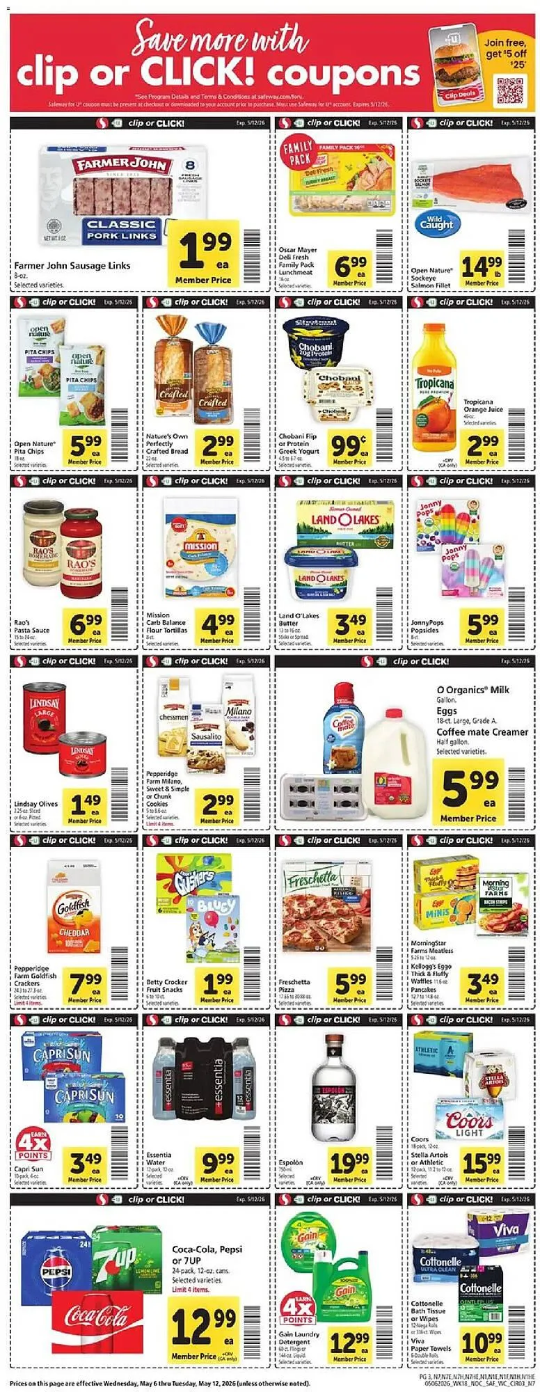 Weekly promotion Safeway weekly ad spanning from May 6 to May 13 2026 - Page 5 for Catalogue 365