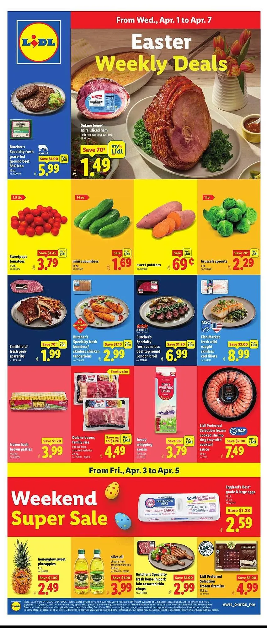 Weekly promotion Lidl weekly ad spanning from April 1 to April 7 2026 - Page 1 for Catalogue 365