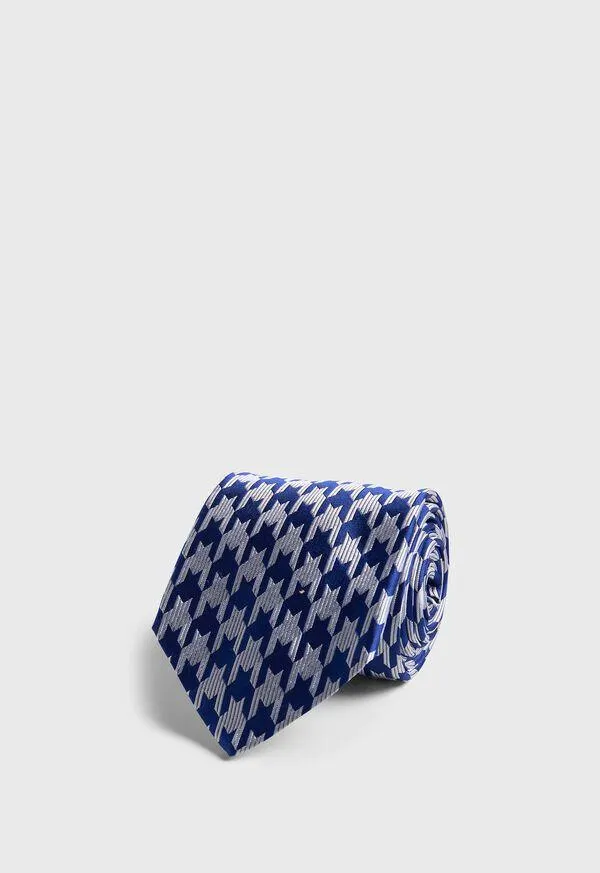 Woven Silk Houndstooth Tie