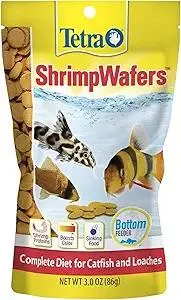 Tetra ShrimpWafers Complete Diet for Catfish and Loaches 3 Ounce