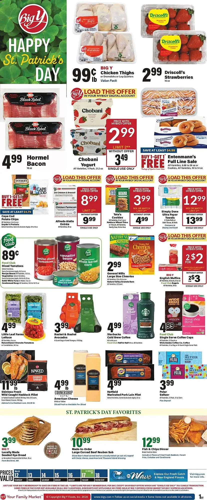 Weekly ad Big Y flyer from March 12 to March 19 2026 - Page 1