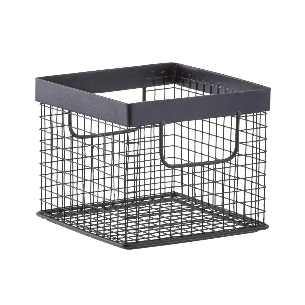 Design Ideas Small Wire Grid Bin Black