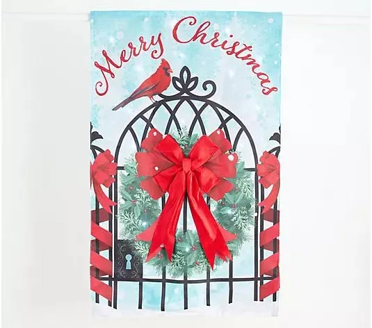 20" x 32" Illuminated Christmas Applique Flag by Evergreen