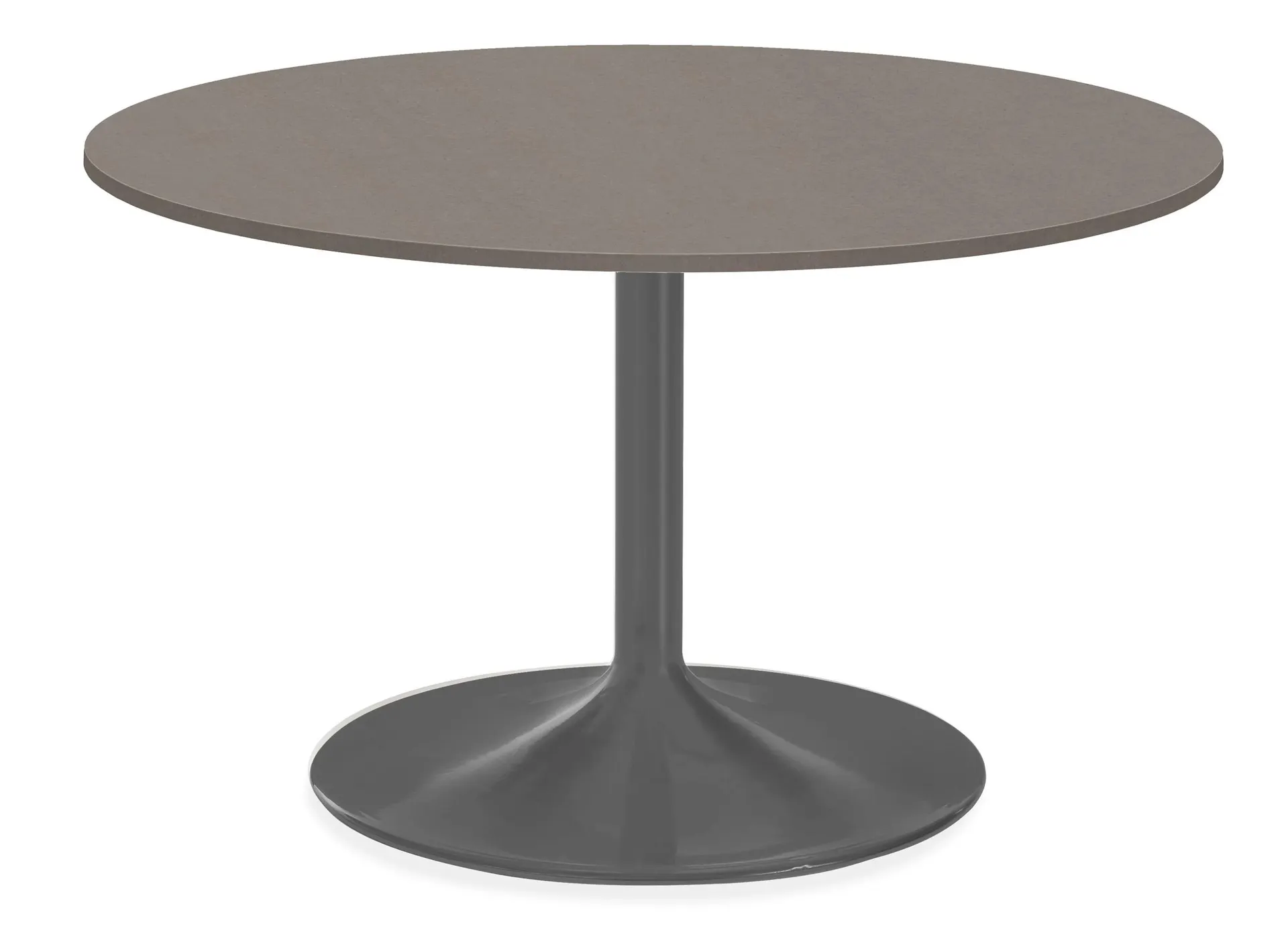 Aria 60 diam Round Table with Graphite Base and Fog Top