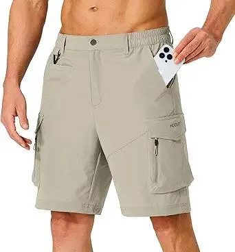 Men's Hiking Cargo Shorts Quick Dry Lightweight Travel Shorts with Multi Pockets for Fishing Camping Golf