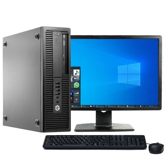 Restored HP Pro/Elite Desktop Computer Bundle with an Intel Core i5 Processor 4GB RAM 500GB HD DVD-RW Wifi and a 17" LCD Windows 10 (Refurbished)