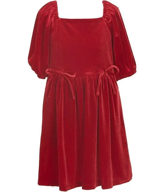 Big Girls Velvet Margo Bow Dress