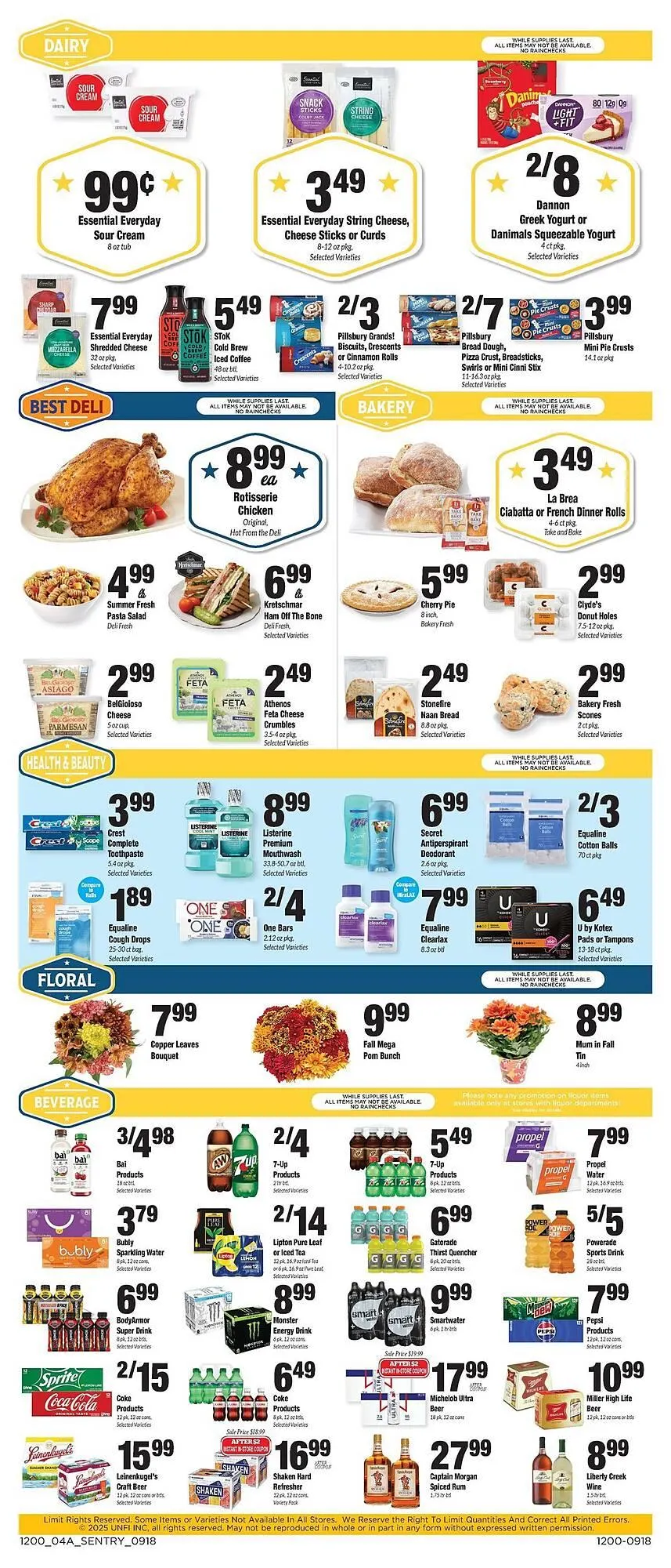 Weekly promotion Sentry weekly ad spanning from September 18 to September 24 2025 - Page 4 for Catalogue 365