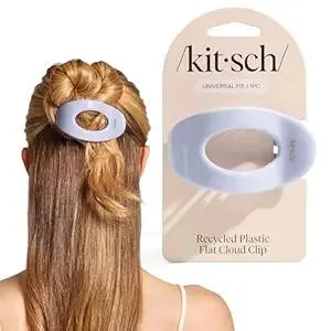 Kitsch Medium Flat Claw Clips for Women - Stylish Flat Hair Clips for Women, Strong Hold for Thick & Fine Hair | Non-Slip for Secure, Comfortable All-Day Wear - Hydrangea Breeze