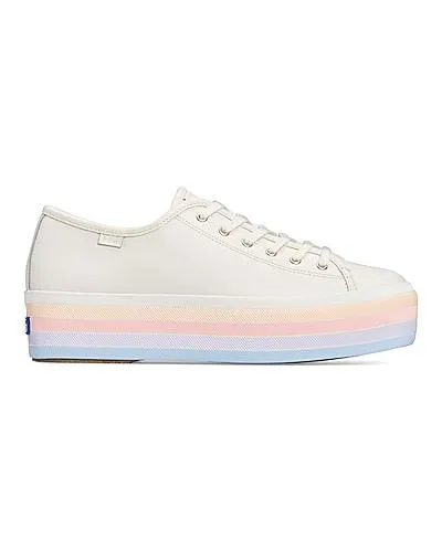 Triple Up Leather Multi Stripe Foxing Lace Up