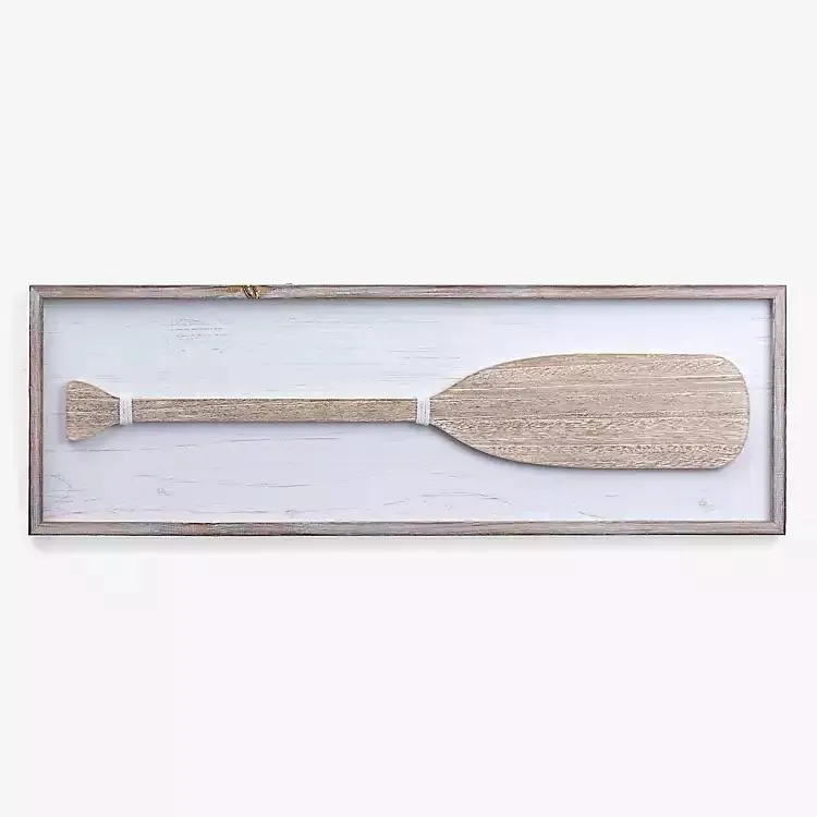 Natural Oar Framed Wall Plaque