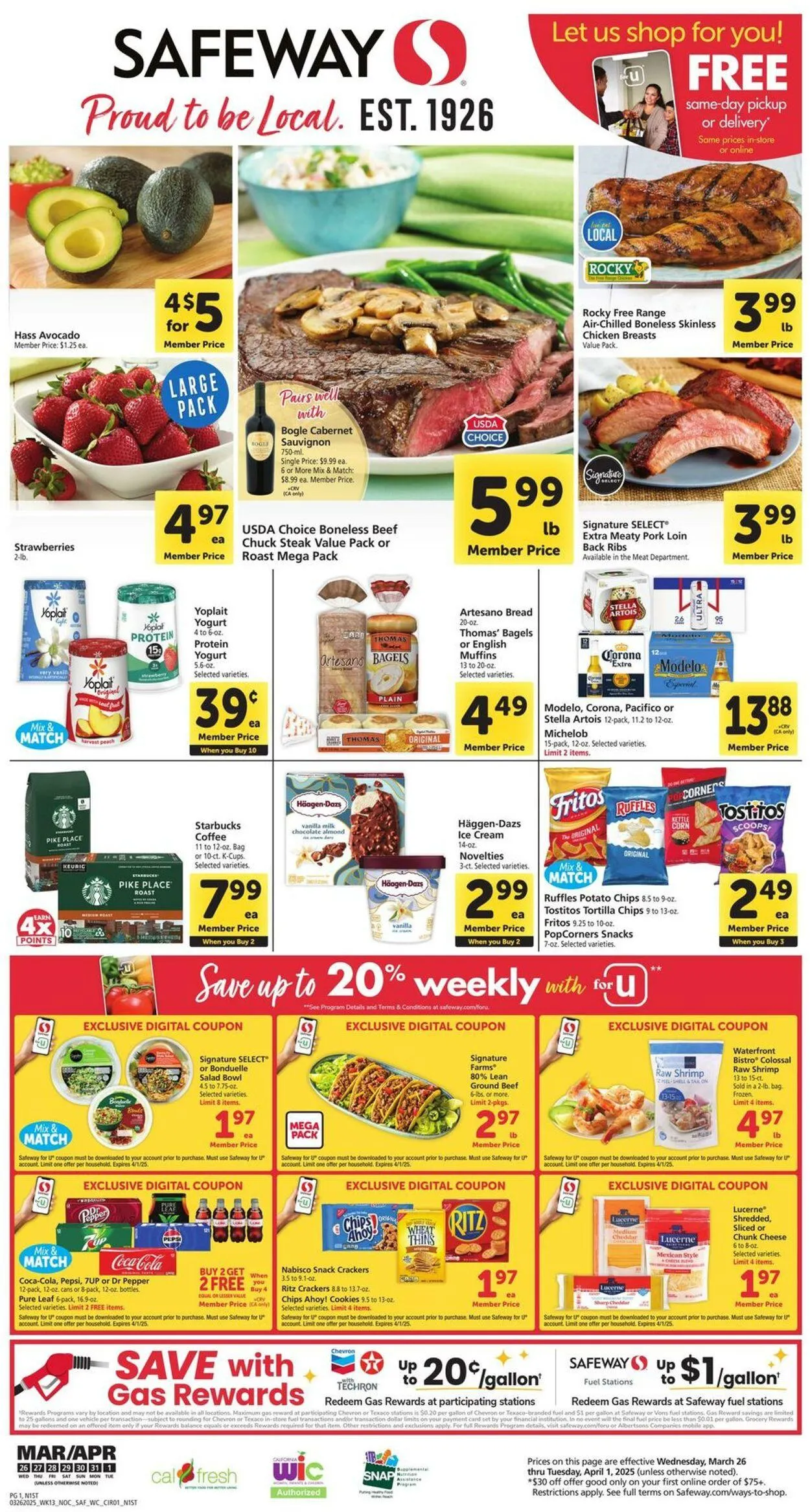 Catálogo de Safeway Current weekly ad 26 de marzo al 1 de abril 2025 - Página 1