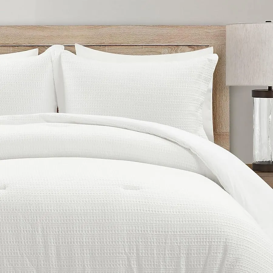 Lush Decor White Solid Full/Queen Comforter Cotton