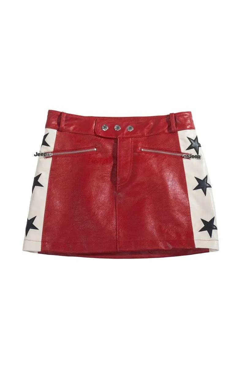 Jeep Faux Leather Mini Skirt