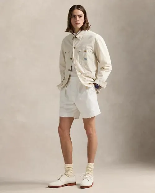 7-Inch Relaxed Fit Pleated Twill Short