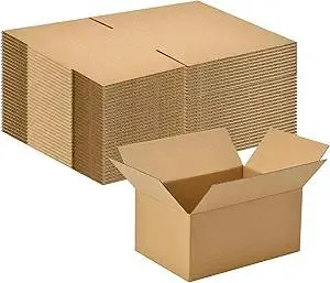 30 Pack 8x6x4 inches Small Shipping Boxes Brown Corrugated Cardboard Boxes for Packing, Mailing, Moving, Business