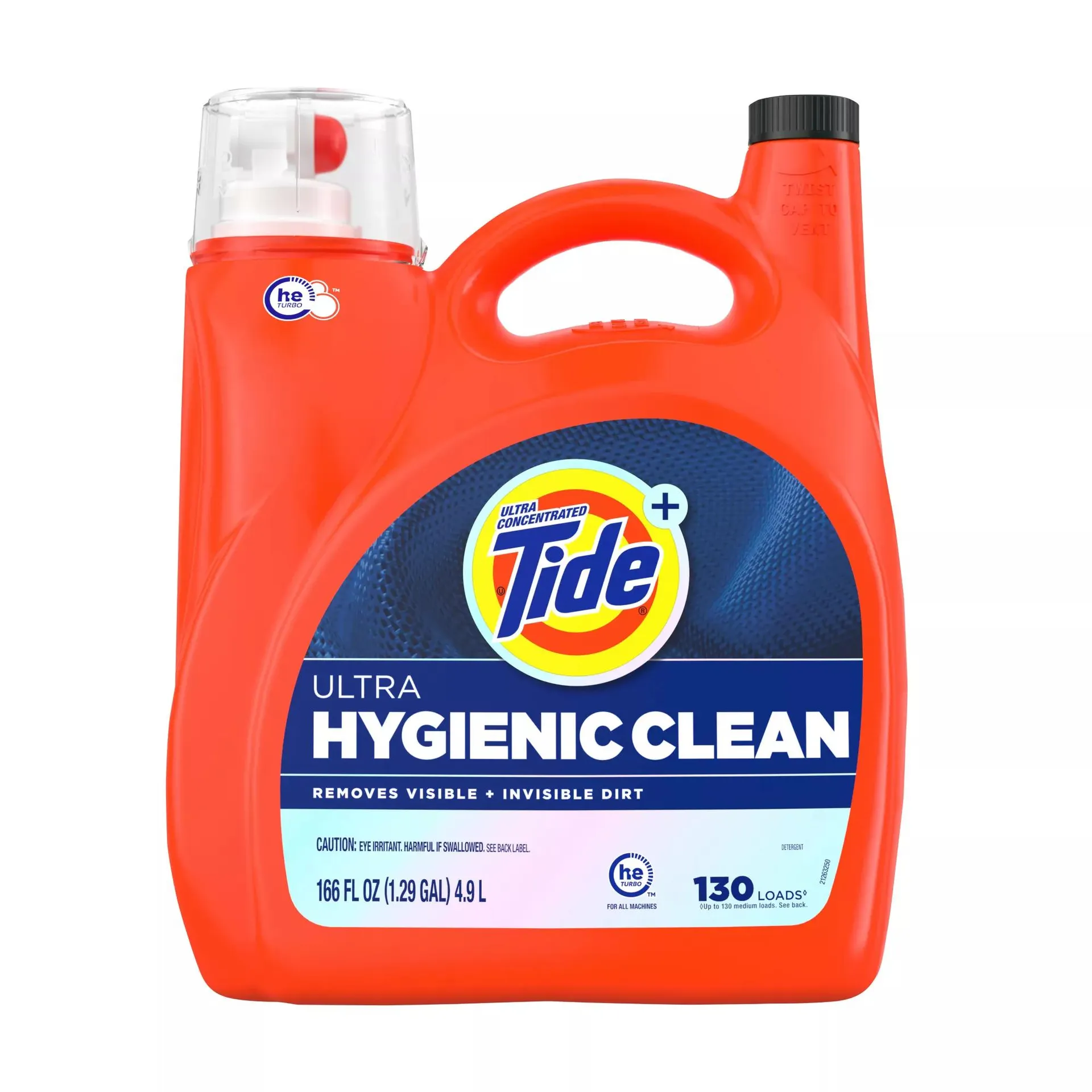 Tide Hygienic Clean Heavy 10x Duty Liquid Laundry Detergent, HE Compatible, 159 fl. oz./124 Loads - Original Scent