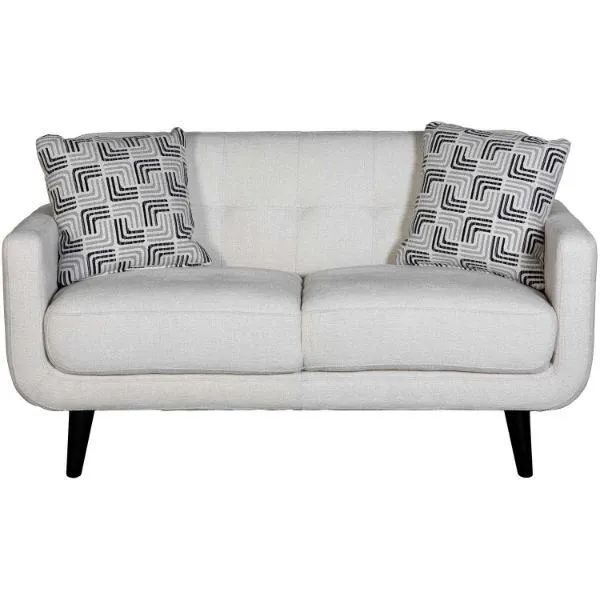 Hadley Ecru Beige Tufted Loveseat