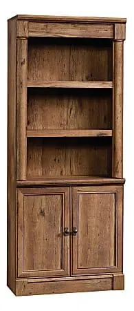 Sauder® Palladia 72"H Library Bookcase With Doors, Vintage Oak