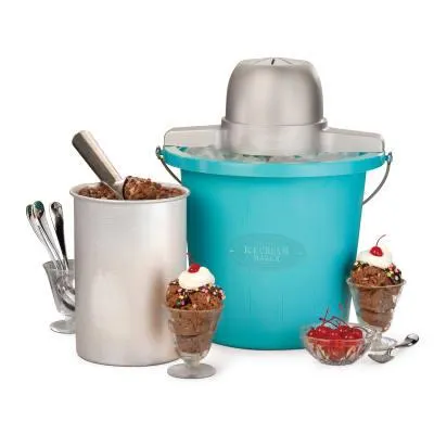 Nostalgia Electrics 4 qt Blue Electric Ice Cream Maker