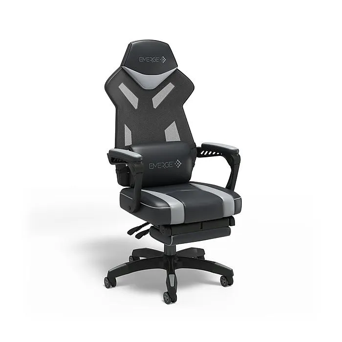 Staples Emerge Vomax Bonded Leather Ergonomic Gaming Chair,